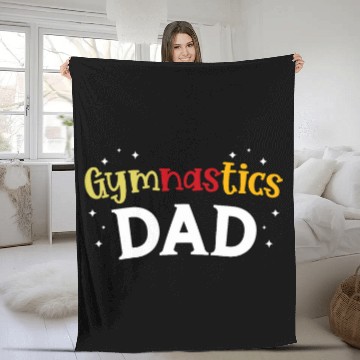Discover Gymnastics Dad Gymnast Man Sport Husband Fleece Blankets
