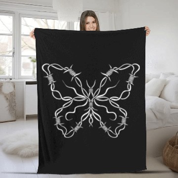 Discover Emo Goth 2Butterfly 2Gothic Occult Barbed Wire Baseball Tees Fleece Blankets