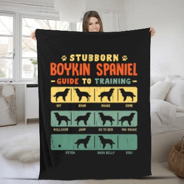 Discover Boykin Spaniel Mom Dad Funny Stubborn vintages Tricks Gift Zip Fleece Blankets