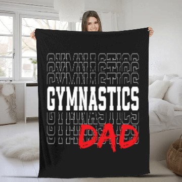 Discover Gymnastics Dad For Gymnastic Father Parents Zip Fleece Blankets