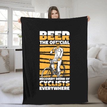 Discover Cyclist Cool Cycle 2Bicycle Bike Racing Cycling Beer Fleece Blankets