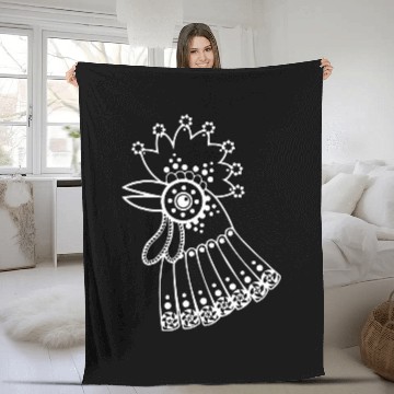 Discover Chicken Lover Aztec trival Rooster urban design Fleece Blankets