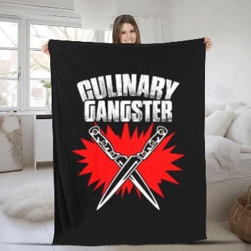 Discover Culinary Gangster Cooking Culinary Art Cuisine Cook Chef 1 Fleece Blankets