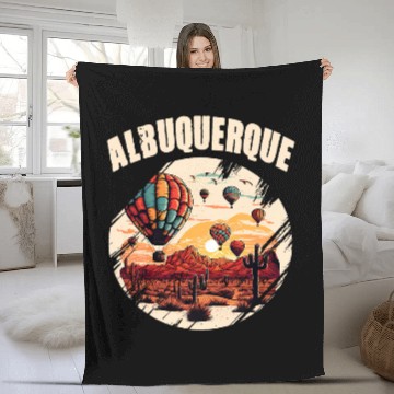 Discover Albuquerque Balloon New Mexico Hot Air Balloon 12 Baseball Tees Fleece Blankets
