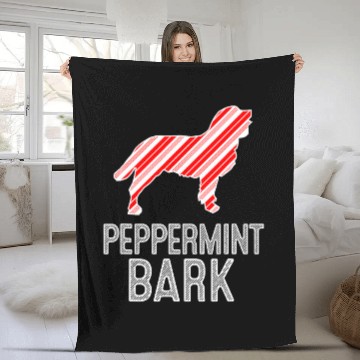 Discover American Water Spaniel Peppermint Bark Christmas Dog Fleece Blankets