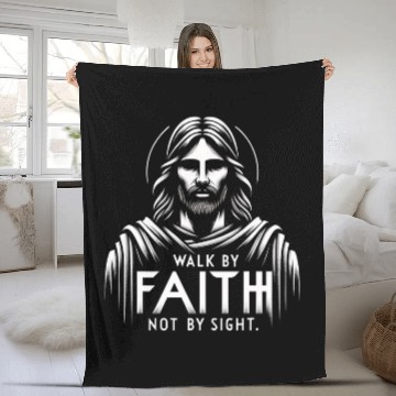 Discover Walk By Faith Not By Sight Jesus Funny Graphic Tees Baseball Tees Fleece Blankets