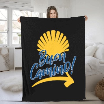 Discover Pilgrimage St James Pilgrim Way Hiking Hiker Fleece Blankets