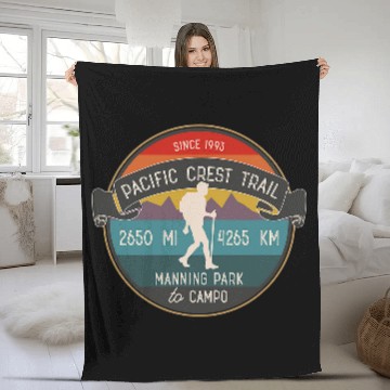 Discover PCT Hiking Trail Gear Pacific Northwest Hikers Retro Sunset Baseball Tees Fleece Blankets