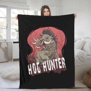 Discover Hog Hunter Hog Hunting Boar Hunting Pig 21 Zip Fleece Blankets