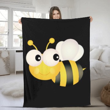 Discover Cute Bumble Bee Fleece Blankets