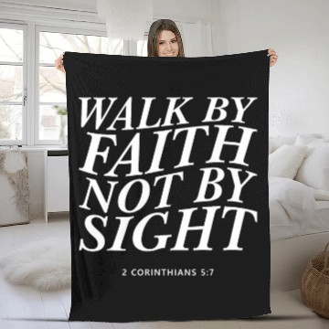Discover Walk By Faith Not By Sight Inspiring Modern Christian Baseball Tees Fleece Blankets