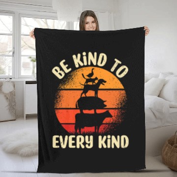 Discover Lacrosse Gift Be Kind To Every Knd Vegan Vegetable Diet Fleece Blankets