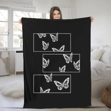 Discover Butterfly Grunge Fairycore Aesthetic Goth Zip Fleece Blankets