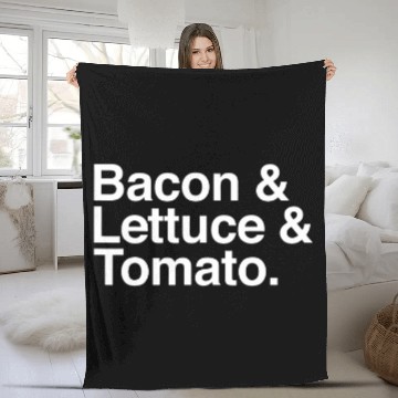 Discover Lacrosse Gift Bacon and Lettuce and Tomato BLT Fleece Blankets