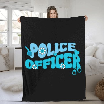 Discover Police Officer Cop Policeman Law Enforcement Zip Fleece Blankets