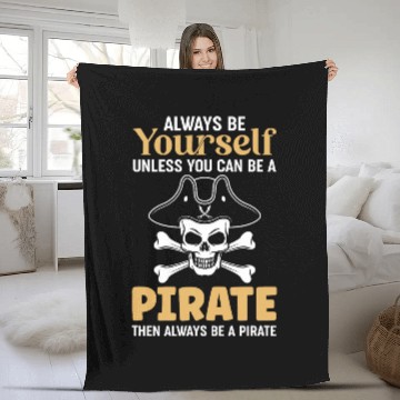 Discover Always Be A Pirate Crossbones Pirates Fleece Blankets