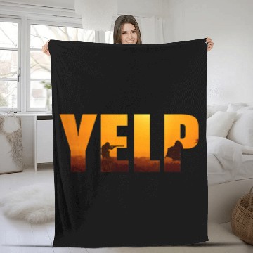 Discover Yelp Turkey Call Funny Turkey Hunting Fleece Blankets