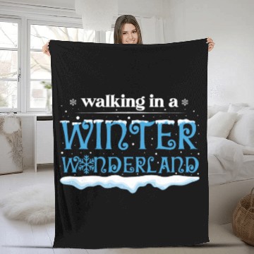 Discover Walking In A Winter Wonderland Design Baseball Tees Fleece Blankets