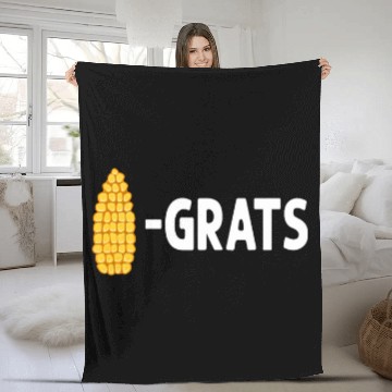 Discover Lacrosse Gift Corn Grats Funny Congrats Congratulations Baseball Tees Fleece Blankets