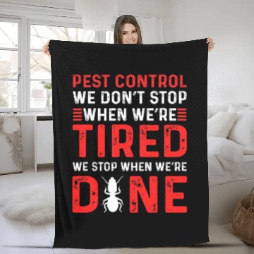 Discover Pest Control Squad Bed Bug Control Exterminator 1 Baseball Tees Fleece Blankets
