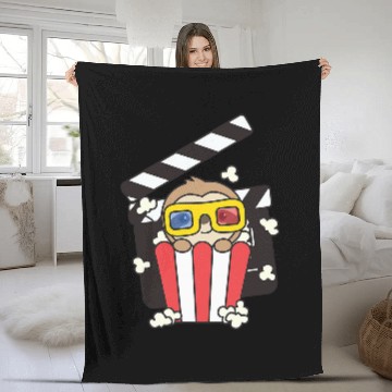 Discover Sloth Pet Popcorn Funny Sloths Cinema Evening Baseball Tees Fleece Blankets