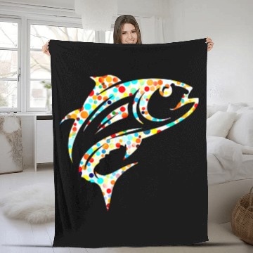 Discover Dot Day Trout Fishing Lovers September Dot Day Art Design Baseball Tees Fleece Blankets