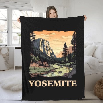 Discover Yosemite National Park Adventure Hiking Nature Design 9 Baseball Tees Fleece Blankets