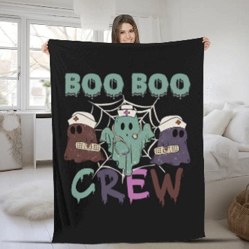 Discover Boo Boo Crew ghosts Doctor Paramedic nurses Halloween Fleece Blankets