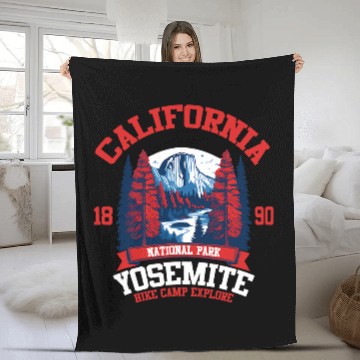 Discover Yosemite National Park californias nature Baseball Tees Fleece Blankets