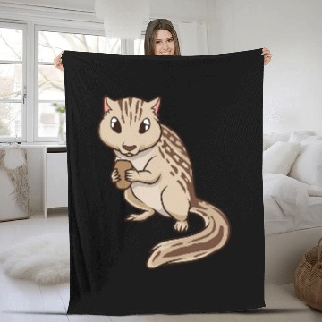 Discover Squirrel Pet Kawaii Thirteenlined ground squirrel Zip Fleece Blankets
