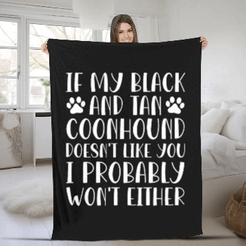 Discover Black And Tan Coonhound Dog Lover Dog Owner Fleece Blankets