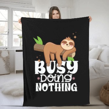 Discover Sloth Pet Adorable Sloth Sleeping Busy Doing Nothing Funny Zip Fleece Blankets