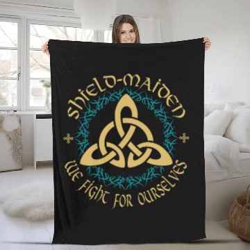 Discover Womens ShieldMaiden Celtic knot Norse Mythology Viking Design Baseball Tees Fleece Blankets