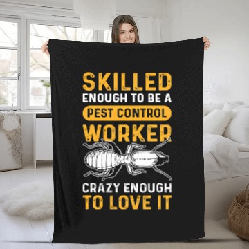 Discover Pest Control Squad Bed Bug Control Exterminator Baseball Tees Fleece Blankets