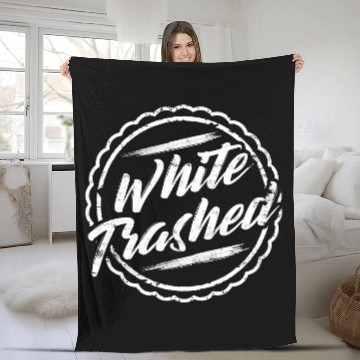 Discover Funny Redneck White Trash Princess Country Music Trashed Fleece Blankets