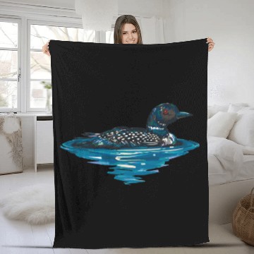 Discover Duck Pet Loon Bird Duck Bird Watching Birds Zip Fleece Blankets