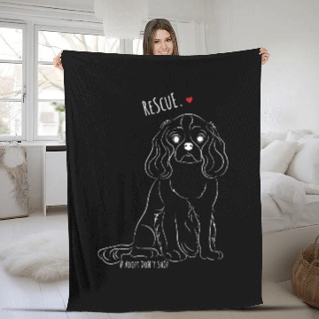 Discover Cavalier king Charles spaniel Adopt Dont Shop Rescue dogs 2 Fleece Blankets