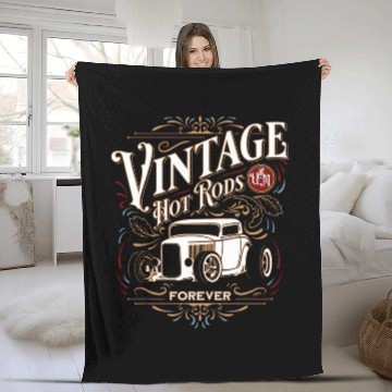 Discover vintages Hot Rods USA Forever Classic Car Nostalgia Design Baseball Tees Fleece Blankets