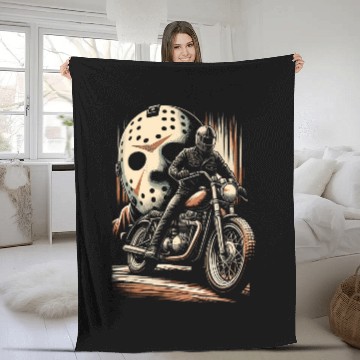 Discover Retro Riders Revenge 80s Slasher Bike Fleece Blankets