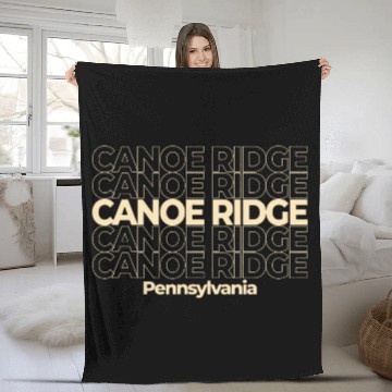 Discover vintages Canoe Ridge Pennsylvania Repeating Text Fleece Blankets