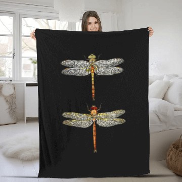 Discover Dragonfly Insects Dragonfly Lover retro dragonfly scientific Zip Fleece Blankets