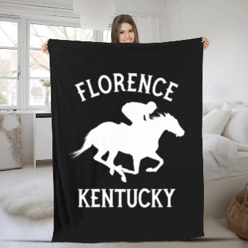 Discover Florence Kentucky Horse Racing Zip Fleece Blankets