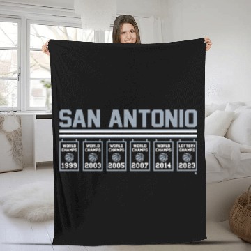 Discover Banners San Antonio Basketball Fleece Blankets