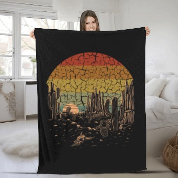 Discover Retro vintages Canyon Desert Landscape Buffalo Skull Cacti Baseball Tees Fleece Blankets