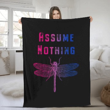 Discover Dragonfly Assume Nothing Bisexual Flag Colors Bi Pride Baseball Tees Fleece Blankets