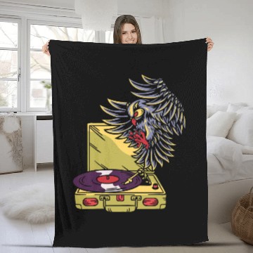Discover Owl Pet Vinyl Owl Turntable Retro DJ Baseball Tees Fleece Blankets