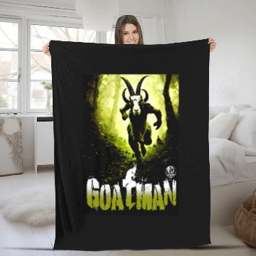 Discover Goats Lover Goatman National Cryptid Society Goats Cryptid Monster Fleece Blankets