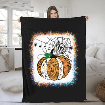 Discover Bleached Music Teacher Pumpkin Halloween Marching Band Life Baseball Tees Fleece Blankets