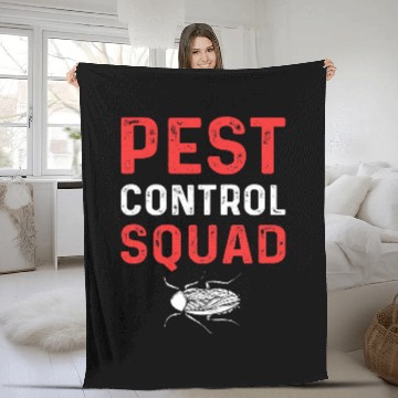 Discover Pest Control Squad Bed Bug Control Exterminator 2 Baseball Tees Fleece Blankets