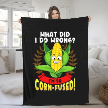 Discover Lacrosse Gift Corn Cob Design For Maize Food Lover 2Im So CornFused Fleece Blankets